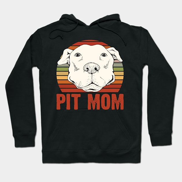 Pit Mom American Pitbull Pet Owner Dog Lover Hoodie by sBag-Designs